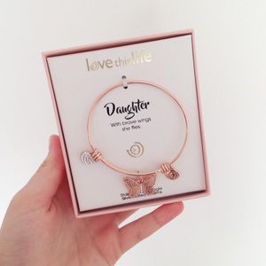 LovethisLife Gold Stainless Steel Daughter Bangle